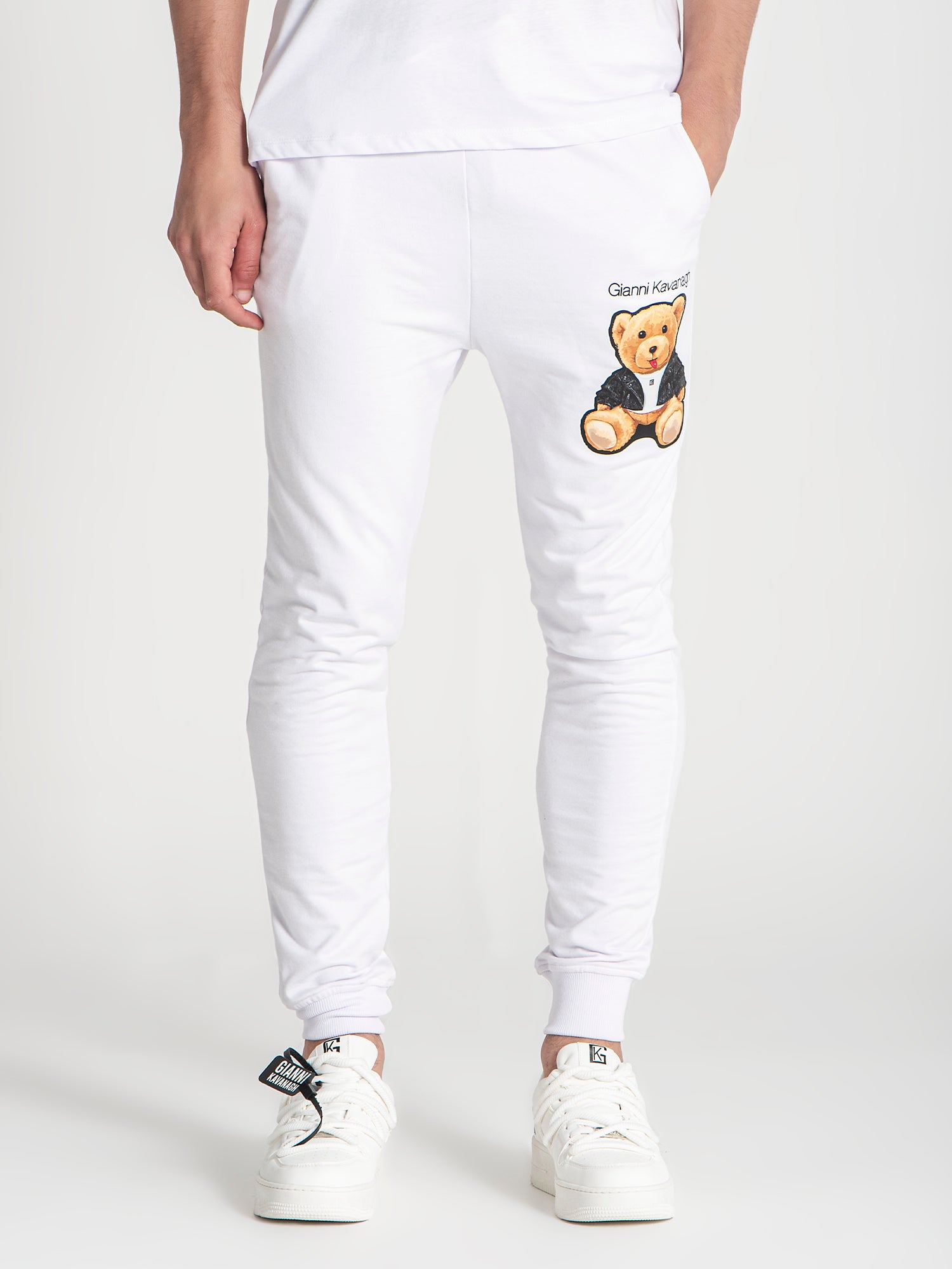 White GK Teddy Bear Joggers