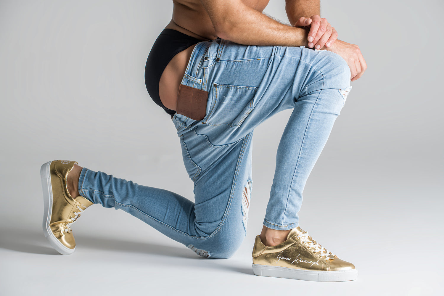 Calças largas soltas para homens e mulheres, jeans de cintura