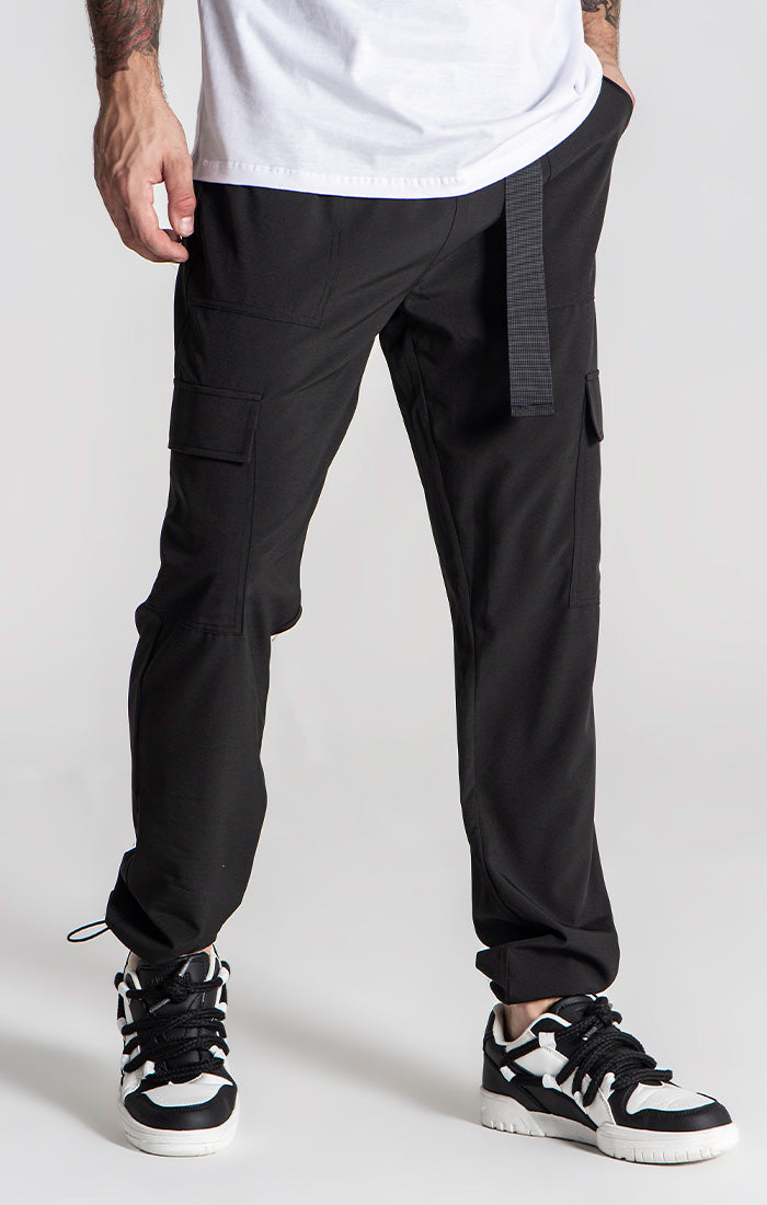 Black Tech Cargo Pants