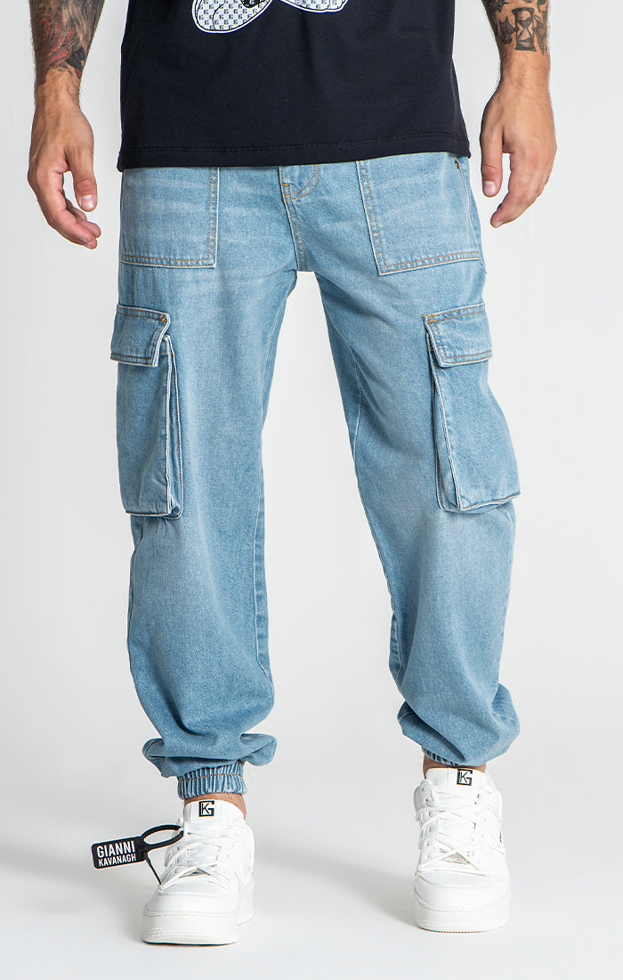 Light Blue Street Cargo Jeans