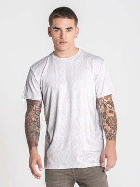 t-shirts / White Nouveau Printed Tee