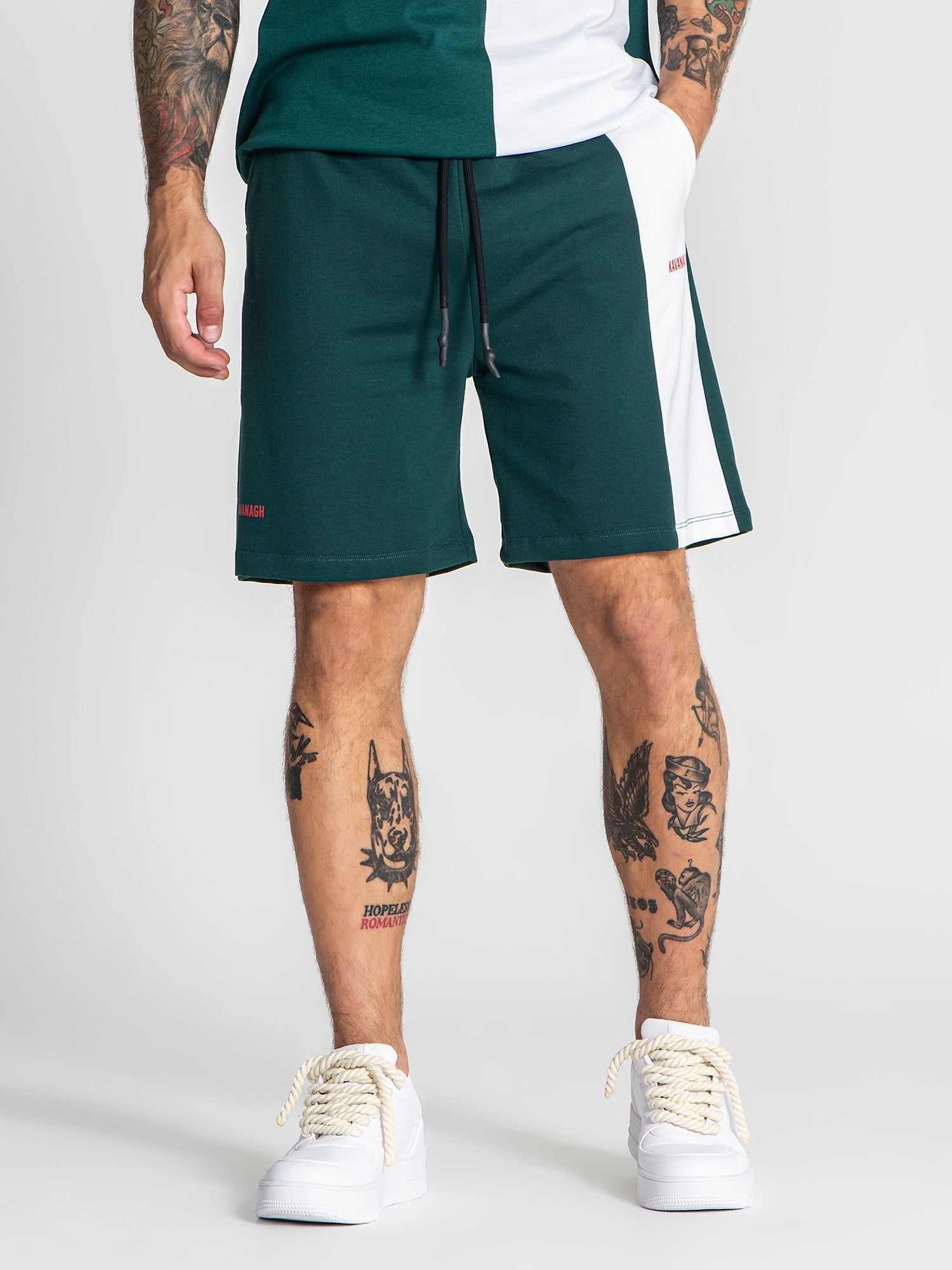 Green Block Shorts