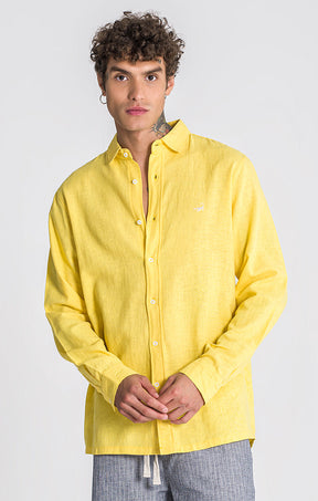 shirts / Yellow Linen L/S Shirt