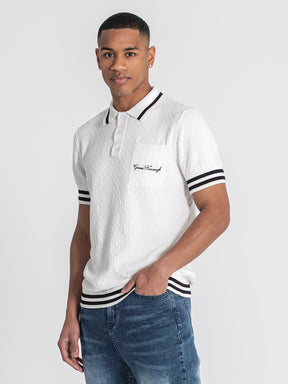 polos / White Identity Knit Polo