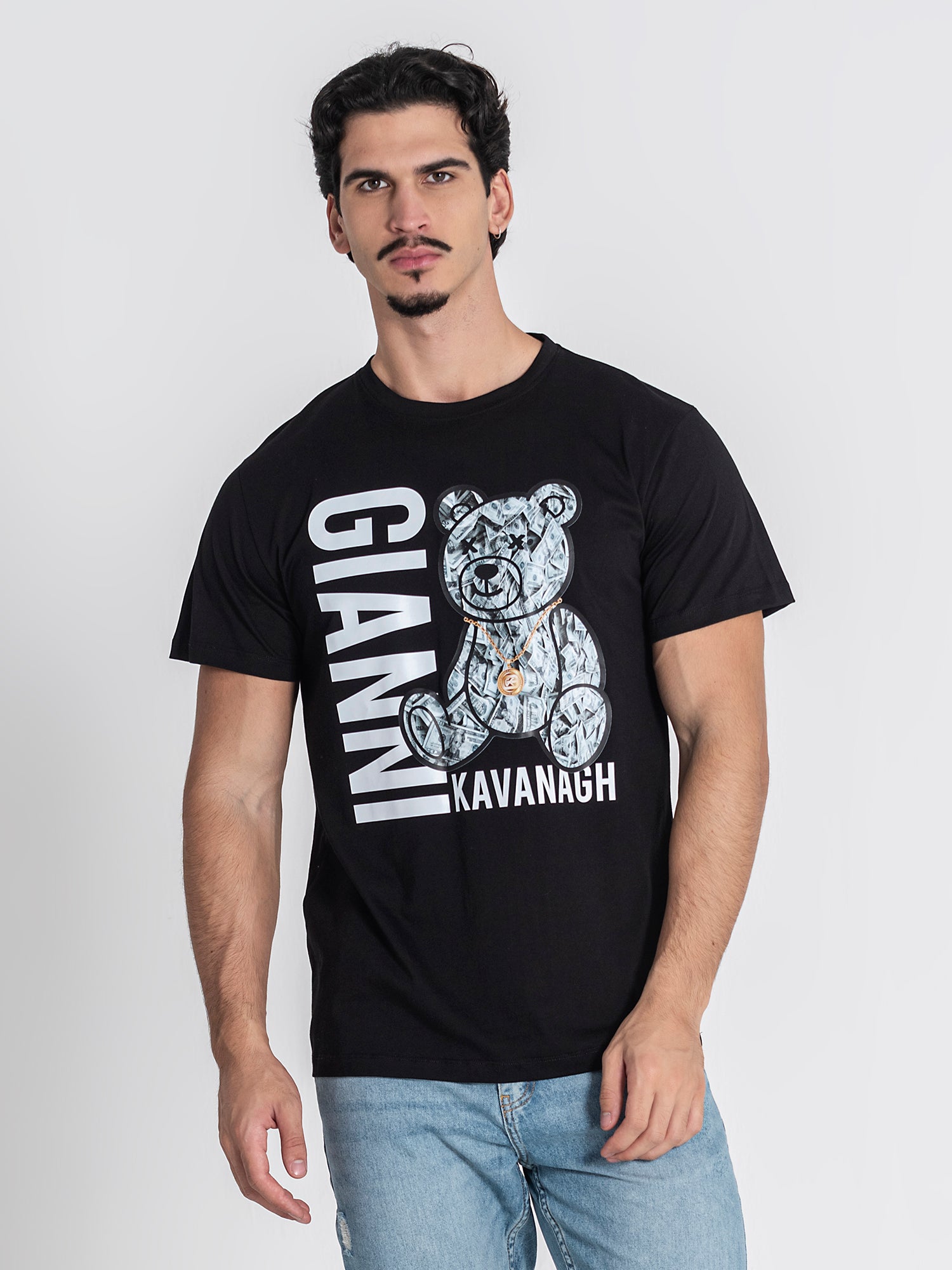 Black Cash Bear Tee