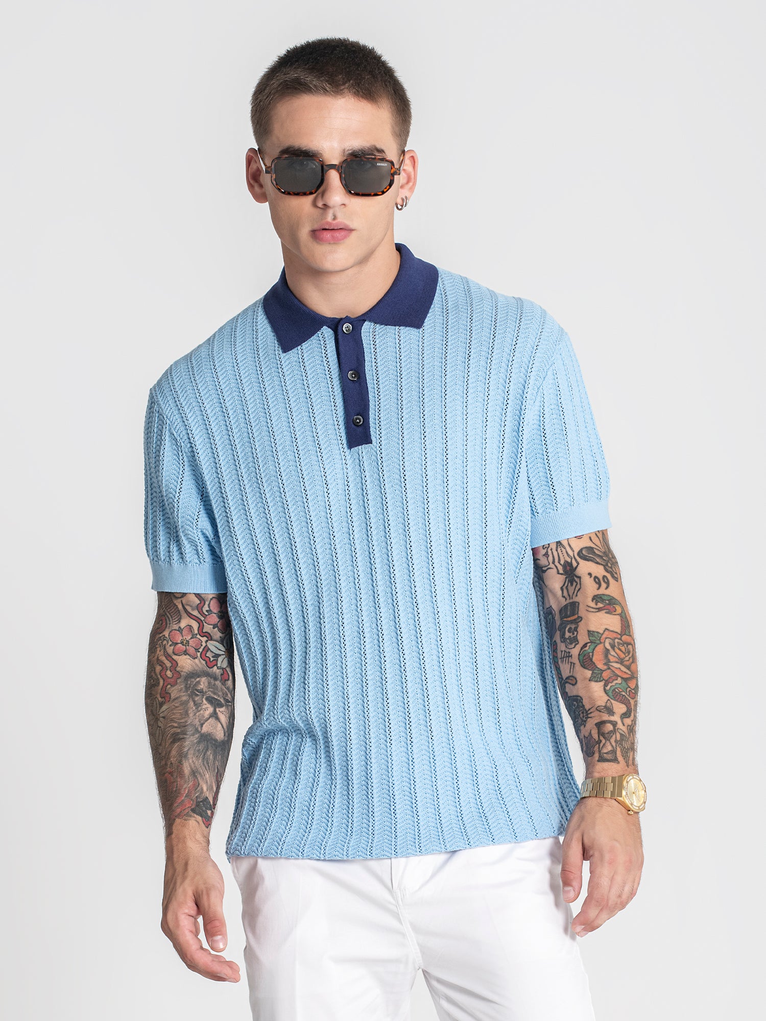 Blue GK Knit Polo