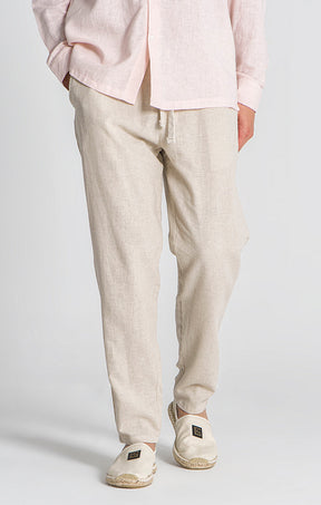 pants / Beige Linen Pants