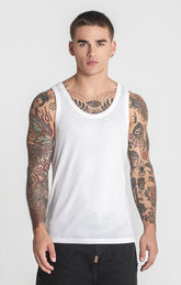 tank tops / White Ribbed Tanktop