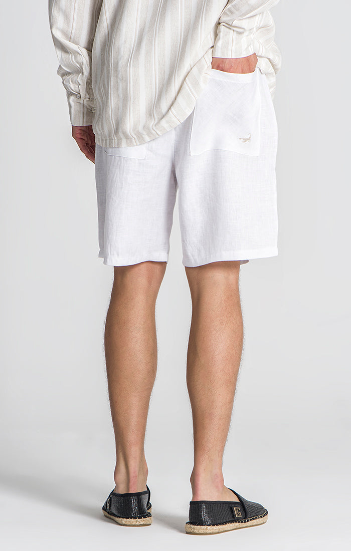 shorts / White Linen Shorts