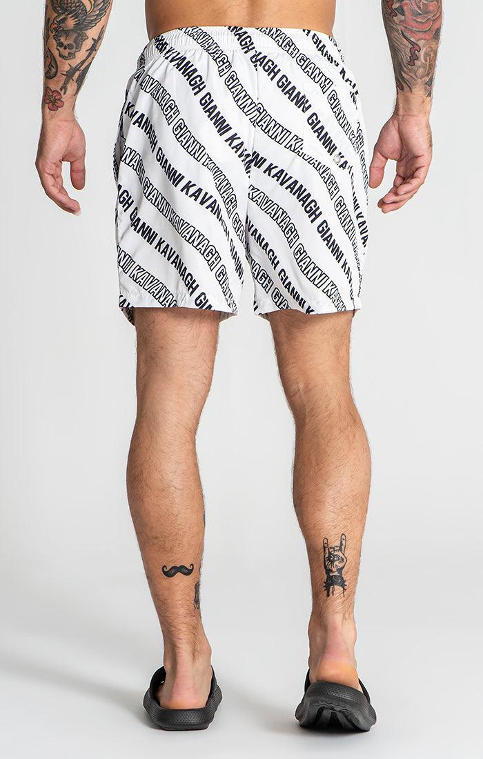 swimshorts / White Wavy Swimshorts