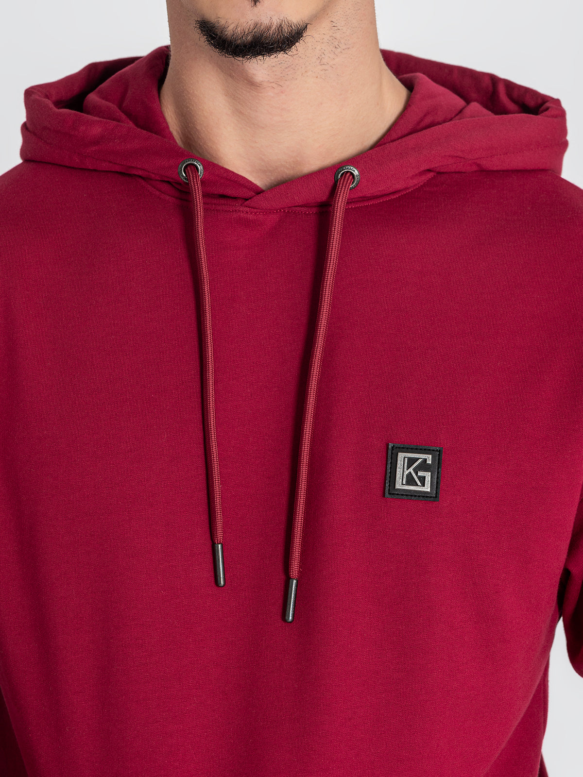 hoodies / Burgundy GK Plaque Hoodie