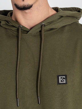 hoodies / Army Green GK Plaque Hoodie