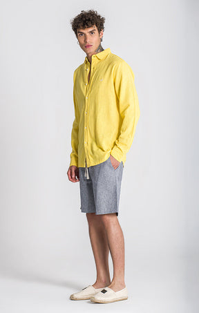 shirts / Yellow Linen L/S Shirt