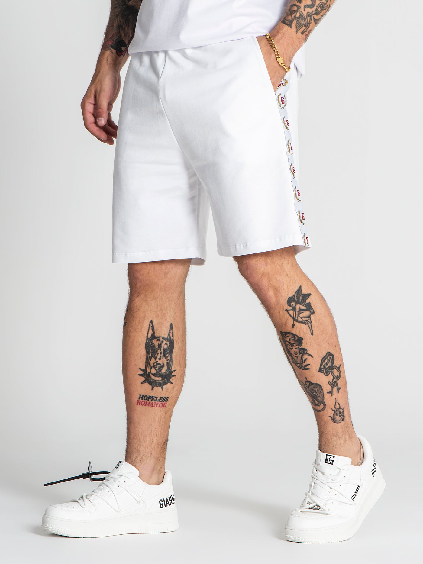 shorts / White Retro Shorts