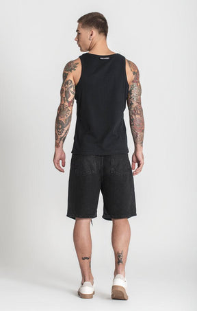 tank tops / Black Ribbed Tanktop