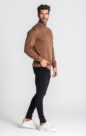 sweats / Brown Smooth Turtleneck