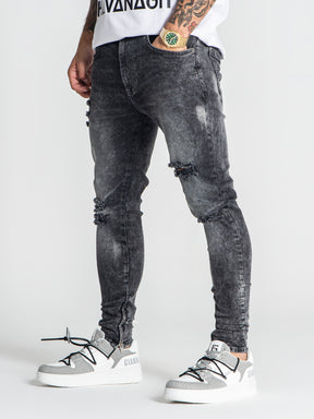 jeans / Grey Zipper Jeans