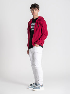 zip jackets / Burgundy Doppelganger Hoodie Jacket