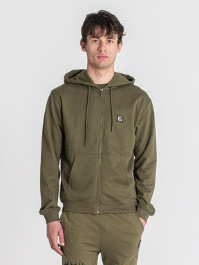 zip jackets / Army Green Anger Hoodie Jacket