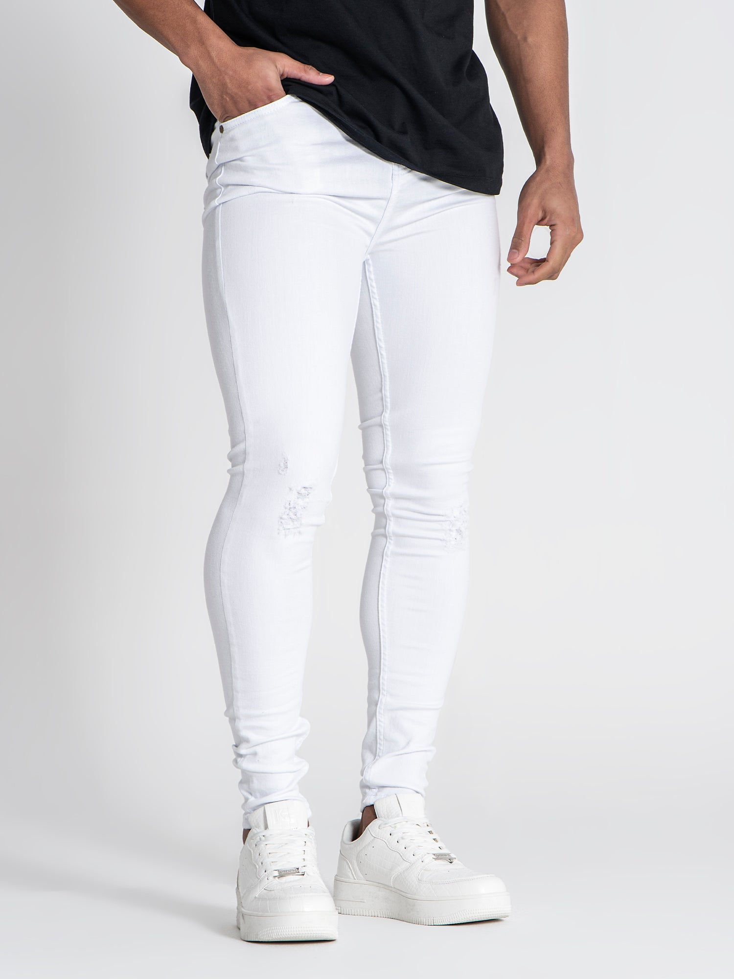 jeans / White Core Ripped Jeans