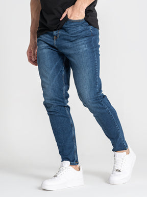 jeans / Dark Blue Carrot Leg Jeans