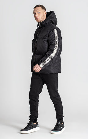 Black Racer Puffer Jacket