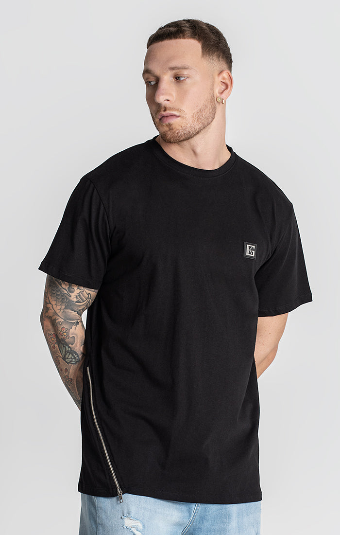 Black Zipper Tee