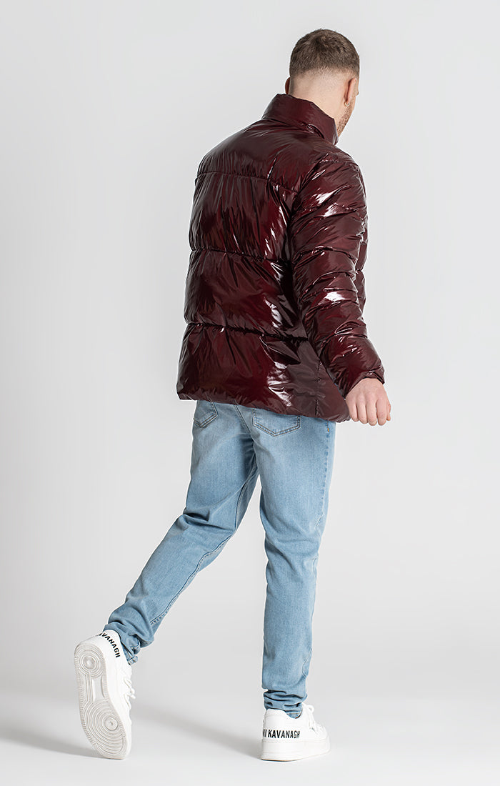 Maroon puffer jacket on sale