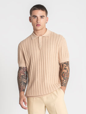 Beige GK Knit Polo