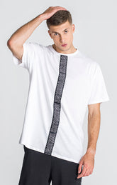 White Outline Oversized Tee