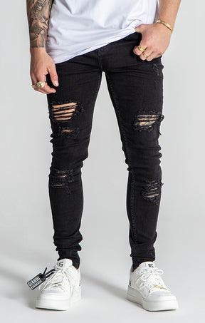 Black Core Destroyed Jeans