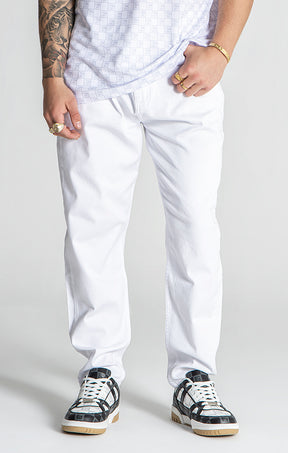 White GK Carrot Jeans