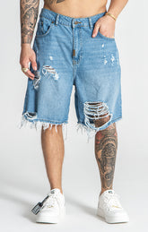 Light Blue Fashion Killer Denim Shorts