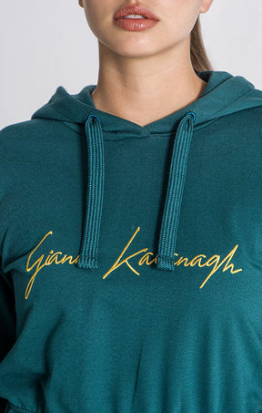 Green Winners Planet Cropped Hoodie