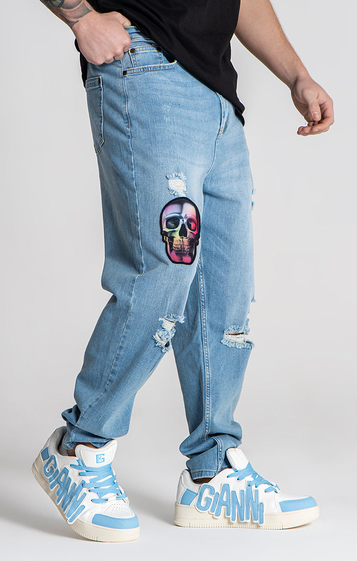 Light Blue Alien Carrot Jeans