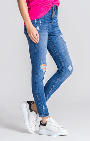 Medium Blue Core Ripped Jeans