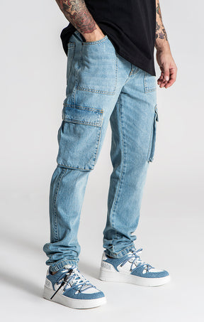 Light Blue Discover Cargo Jeans