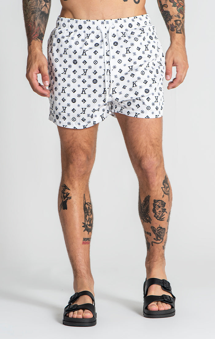 White Mania Swimshorts