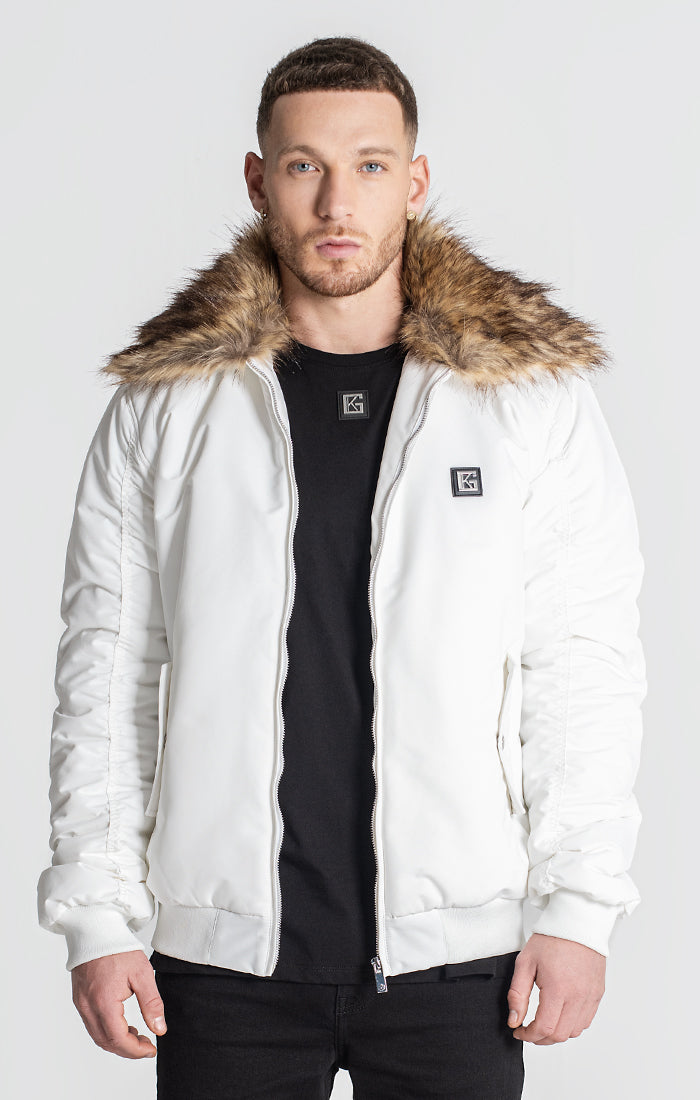 White Core Bomber Jacket