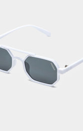 White Hexa Sunglasses