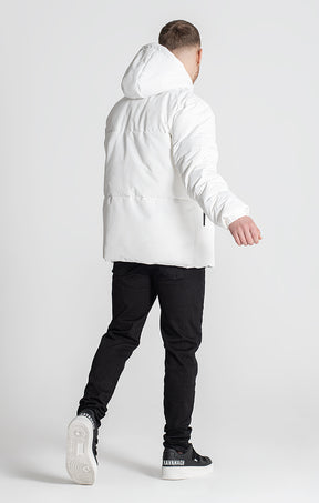 White Peekaboo Puffer Jacket