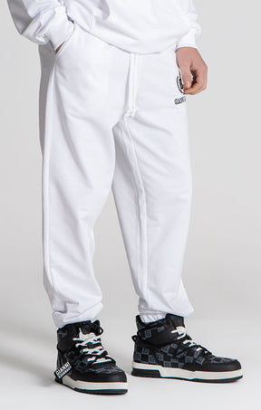 White Unity Loose Joggers