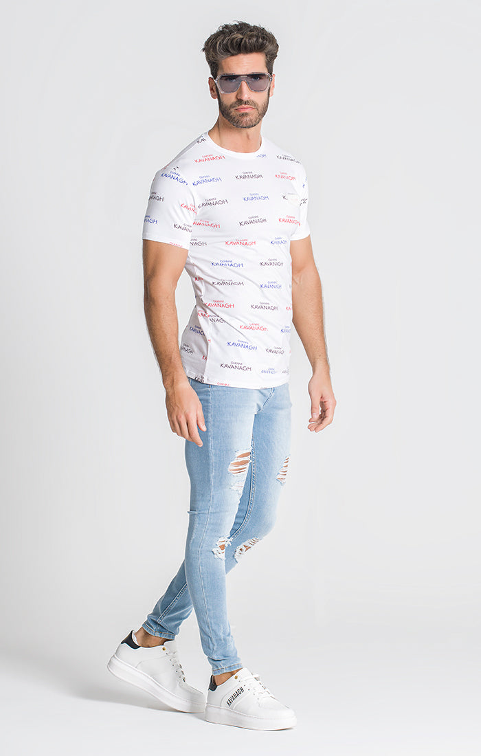 White Attitude Allover Tee