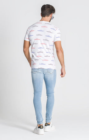 White Attitude Allover Tee