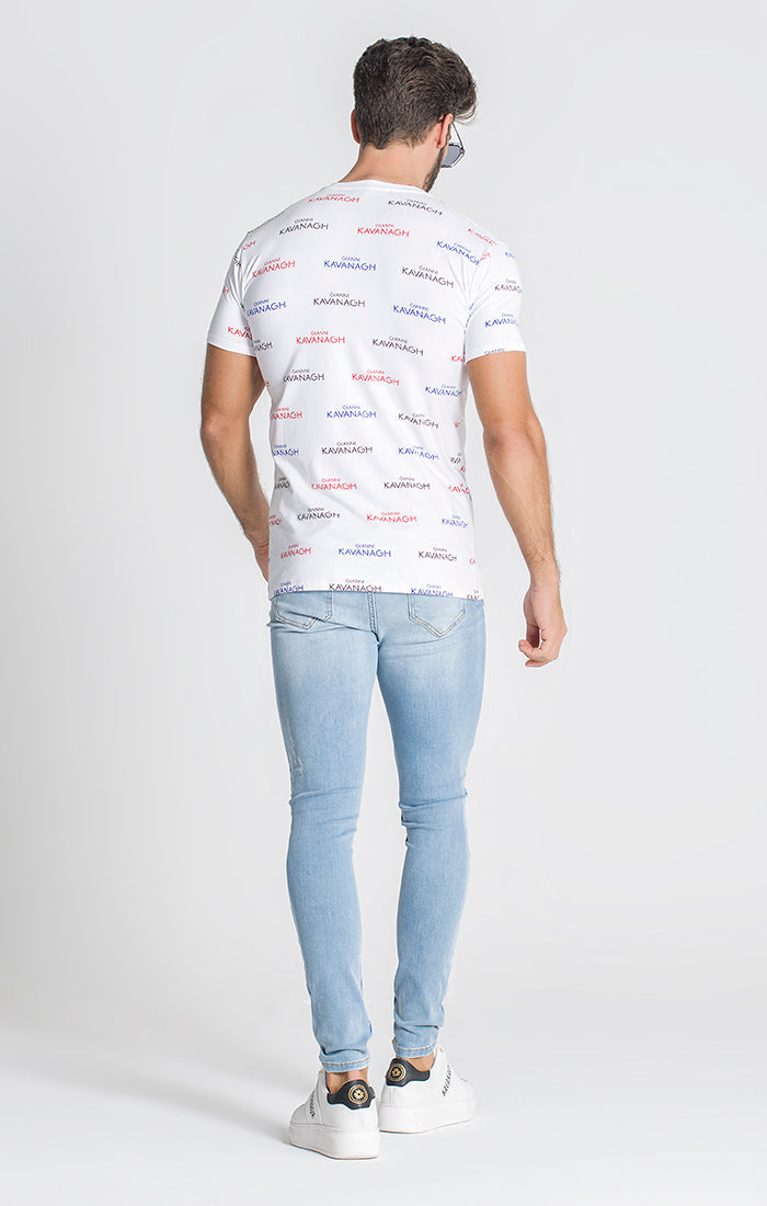 White Attitude Allover Tee