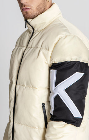 Beige Captain Puffer Jacket