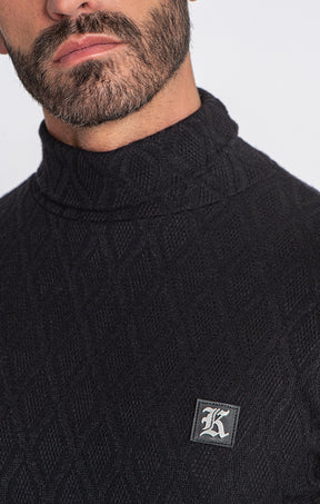 Black Sakura Turtleneck