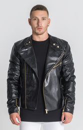 Black Legacy Textured Biker Jacket