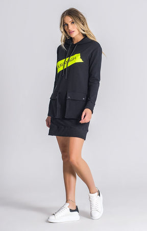 Black Brooklyn Hoodie Dress