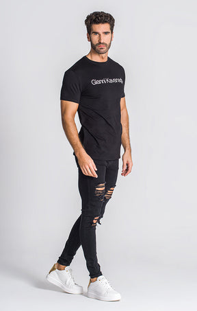 Black Essential Maxi Slim Tee